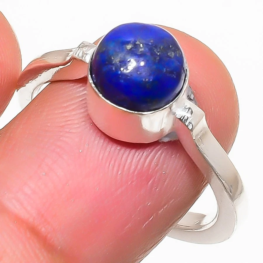 Blue Lapis Lazuli Gemstone Handmade 925 Sterling Silver All Size Ring For Gift - Image 1 of 1