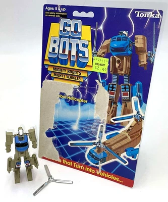 Винтажный 1985 Tonka GOBOTS Twin Spin Враг Робот Вертолет Отдельный с Карточной обложкой - Изображение 1 из 4