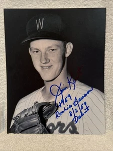 VERY RARE Jim Kaat 8/2/1959 MLB Debut AUTOGRAPHED 8x10 Photo, Minnesota Twins!! - Picture 1 of 4