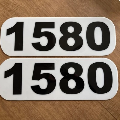 Juego de 2 placas numeradoras de locomotora South Buffalo Gp15-1 Ex UP 641. Org MP 1641 Foto 1 de 2