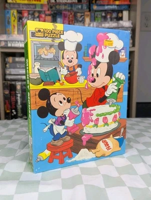 Vintage Disney Mickey Mouse Puzzle 100 Pieces 1986 11.5x15 - Complete Sealed - Image 1 of 4