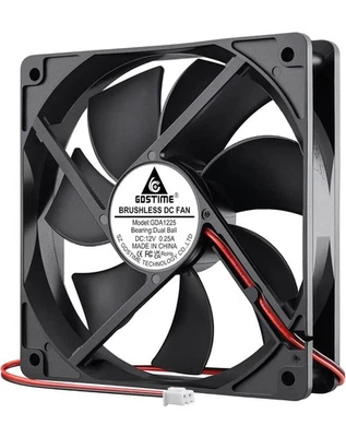 GDSTIME Dual Ball Bearings 120mm x 120mm x 25mm 5 inch 12v Brushless DC Cooling  - Image 1 of 4