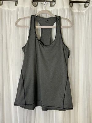 Regata Athleta Feminina Sem Mangas Cinza, Roupa Ativa, Tamanho Grande - Imagem 1 de 4