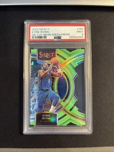 2023-24 SELECT KYRIE IRVING DIE-CUT NEON GREEN PRIZM /75 PSA 8 - Picture 1 of 3