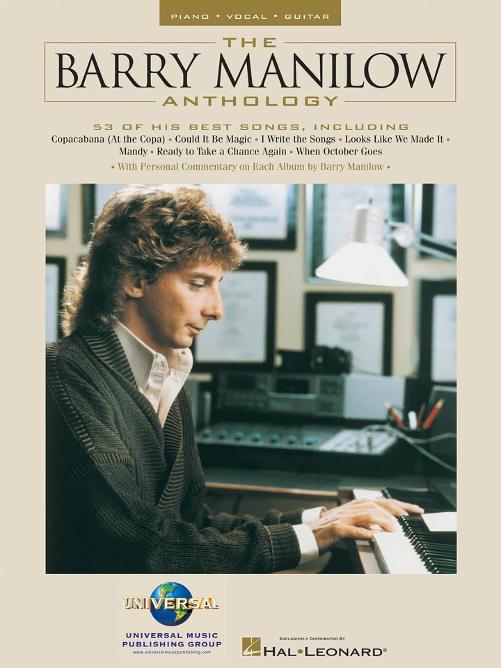 Barry Manilow Anthology Piano Sheet Music Guitar Chords Lyrics 53 Pop Songs Book - Image 1 of 1