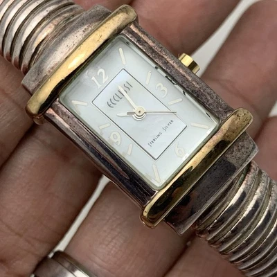 Ecclissi  Bangle Watch Solid Sterling 65g Rare To Find ~ RUNS!!! - Image 1 of 4