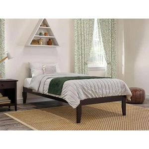 Colorado 38-1/4 in. W Espresso Dark Brown Twin Extra Long Size Solid Wood Frame - Picture 1 of 8
