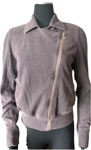 Sudadera/chaqueta deportiva Deha 100 % algodón cremallera completa gris con toque rosa - talla M - Imagen 1 de 8
