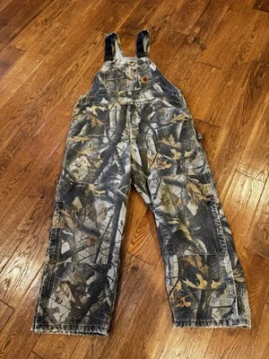 Vintage Carhartt Bib Men  Realtree Camo Insulated  Overalls See Pictures Size - Image 1 of 4