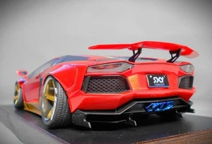 LB Works Lamborghini Aventador 1/24 Model Candy Red & Blue Rare - Picture 1 of 19