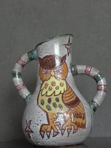 vase retro vallauris zoomorphe hibou faïence design animalier vintage moderniste - Bild 1 von 1