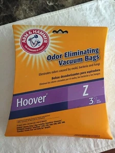 Arm & Hammer HOOVER Z Odor Eliminating Vacuum Bags Count of 3 New in Bag - Picture 1 of 7