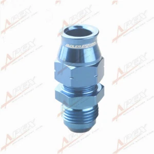 8AN AN8 AN-8 Straight Male To 1/2" 0.5'' Hard Line Tube Adapter Aluminum Blue - Picture 1 of 6