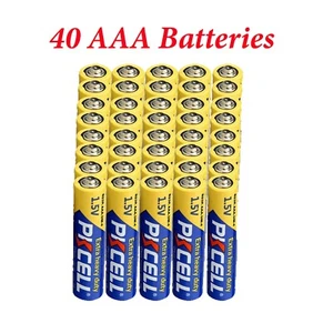 40Pcs AAA Batteries Extra Heavy Duty E92 UM4 R03P 1.5V Carbon-Zinc Toys Remotes - Picture 1 of 24