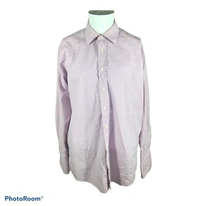 Burberrys of London Men's Checked Pink Blue French Cuffed Dress Shirt Size 16-33 - Picture 1 of 12