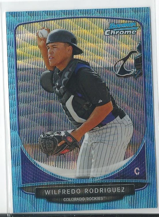 wilfredo rodriguez  MINT ROOKIE BLUE WAVE REFRACTOR 2013 BOWMAN CHROME  - Image 1 of 1