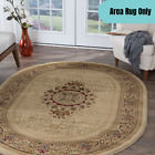 5 x 7 feet Traditional Oval Area Rug Bordered Floral Oriental Medallion Pattern