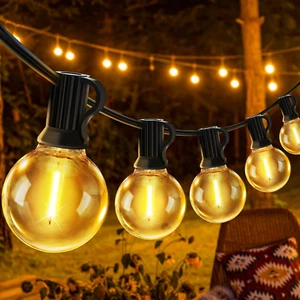 Catena Luci Da Esterno Giardino - G40 65Ft 20M LED Lampadine Esterno Filo IP44 L - Foto 1 di 12