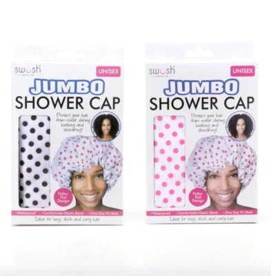 Boné de banho Jumbo extra grande enorme espaçoso masculino feminino cabelo longo plástico reutilizável - Imagem 1 de 4