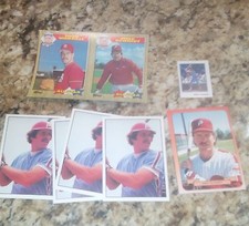 1987 2 CARD PANEL 2 W/MIKE SCHMIDT + 3 SSPC 1975 + LEGEND  MINI STICKER PHILLIES