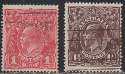 Australia 1914-24 SC# 21,  24 - King George V - Used Lot # 004 - Image 1 of 2