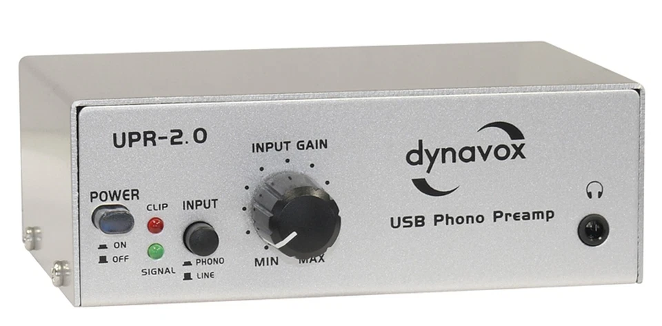 Dynavox -UPR 2.0- Phono-Vorverstärker - Silber - Pre-Amp - Entzerrer - USB - Bild 1 von 4