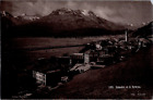 Suisse Samedan Et Le Bernina Vintage Silver Print Photomecanique 11X16