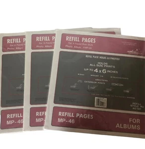 Pioneer Refill Pages MP-46 Lot 3 Packs X-Pando Post Style Albums Up to 4X6 Photo - Picture 1 of 4