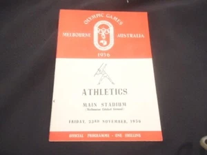 vintage Melbourne olympic games programme  Athletics mcg 23rd November 1956 - Bild 1 von 3
