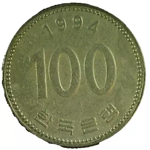 WORLD COIN SALE--1994 SOUTH KOREA 100 WON--COPPER/NICKEL COMP. COIN KM#35 - Picture 1 of 3
