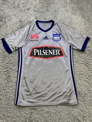Camiseta de fútbol Adidas Emelec adulto pequeña plateada Maillot Maglia camiseta de fútbol Foto 1 de 4