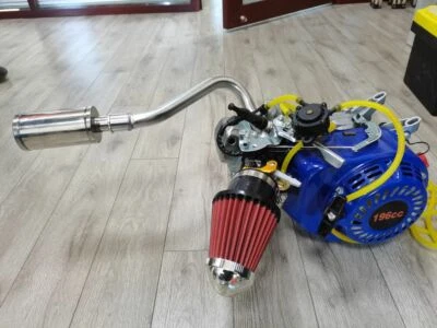 Cabeçalho de tubo de escape com silenciador para Predator 196cc 212cc Honda GX160 GX200 Go Kart - Imagem 1 de 4