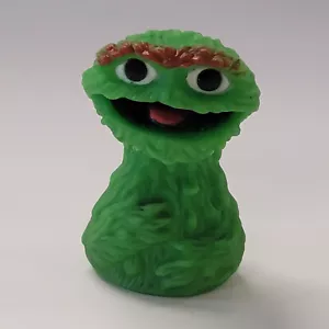 Vintage 1970er Jahre Sesamstraße 2,5" OSCAR THE GROUCH Fingerpuppe Vinyl Muppets - Bild 1 von 3