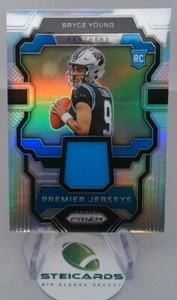 2023 Prizm Bryce Young Premier Silber Prizm Rookie Trikot RC #PJ-BY Panthers - Bild 1 von 2