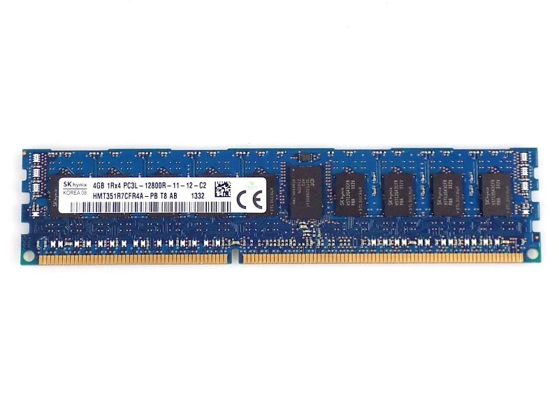 4GB Hynix HMT351R7CFR4A-PB T8 AB DDR3L-1600Mhz PC3L-12800R CL11 ECC RDIMM Memory - Bild 1 von 1