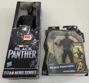 Hasbro Marvel Avengers BLACK PANTHER MOVIE 6" & 12" TITAN FIGURE LOT BRAND NEW - Picture 1 of 4