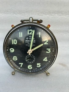 Antique Iron Table Alarm Watch Old Iron Made In Western Germany Alram Clock - Picture 1 of 5