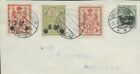 Dt. Post in Polen 1916, Ortsbrief Warschau MiF Germania+ Stadtpostmarken