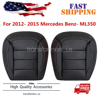 Cubierta de asiento inferior delantera negra para Mercedes Benz ML350 2012-2015 ambos lados Foto 1 de 4