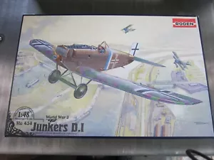 Roden Models 1/48 JUNKERS D.I Alemán Primera Guerra Mundial Primero Todo Metal Fighter Nuevo - Imagen 1 de 2