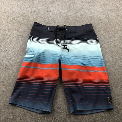 O'neill Board Shorts Mens 28 Blue Orange Striped Swim Trunks 11" Surf Hyperfreak - Изображение 1 из 4