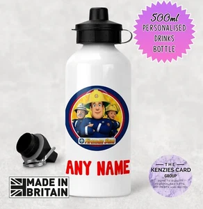 Personalised Fireman Sam Fire Engine Kids Sports Drinks Water Bottle v3 - Picture 1 of 1
