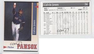 1995 Pawtucket Red Sox (Pawsox) Team Issue Calvin Jones #36
