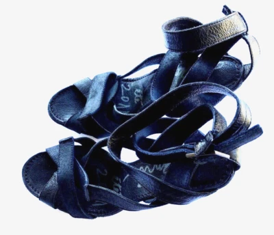 LANVIN Negro Tirantes Cuero Punta Abierta Hebilla Correa Usado Para Mujer Talla 7 Tacones Foto 1 de 4