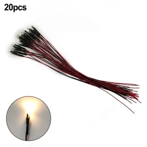 20pcs Modell LED Lampe Mini Licht Set 3mm 12V-18V?Warmwei? F??r Zug Layout NEU - Bild 1 von 20