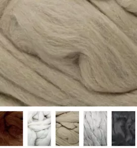 ALPACA 100% or Silk Merino Blend 100g Fine Combed Top to Spin or Felt - Picture 1 of 8