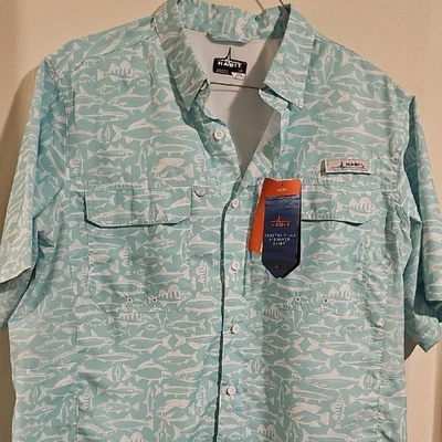 AFTCO Men's Mint Green Casual Button Down Shirt - Image 1 of 4