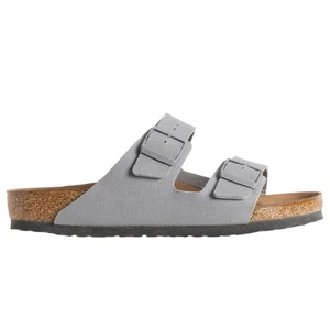 Birkenstock Arizona Canvas Sandal Men Size 13 Vegan Textile Stone 1021397 - Picture 1 of 6