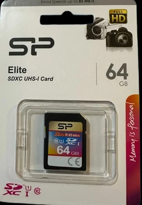 SDXC UHS-I Card 64 GB made by SP Elite  - Image 1 of 2