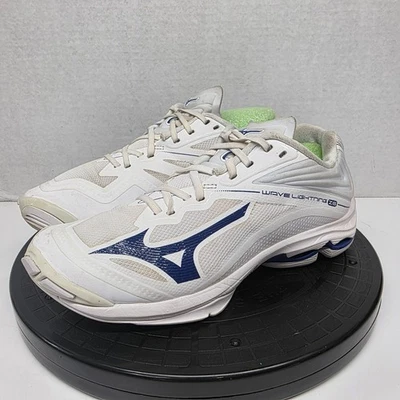 Zapatos de Voleibol Mizuno Para Mujer Talla 8 Blanco Azul Onda Lightning Z6 Gimnasio Interior Foto 1 de 4